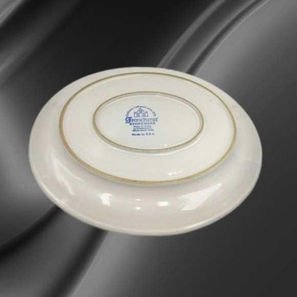 Franciscan Stoneware California Love Bird Yellow Bird Gray Blue Teacup & Saucer - Picture 3 of 3